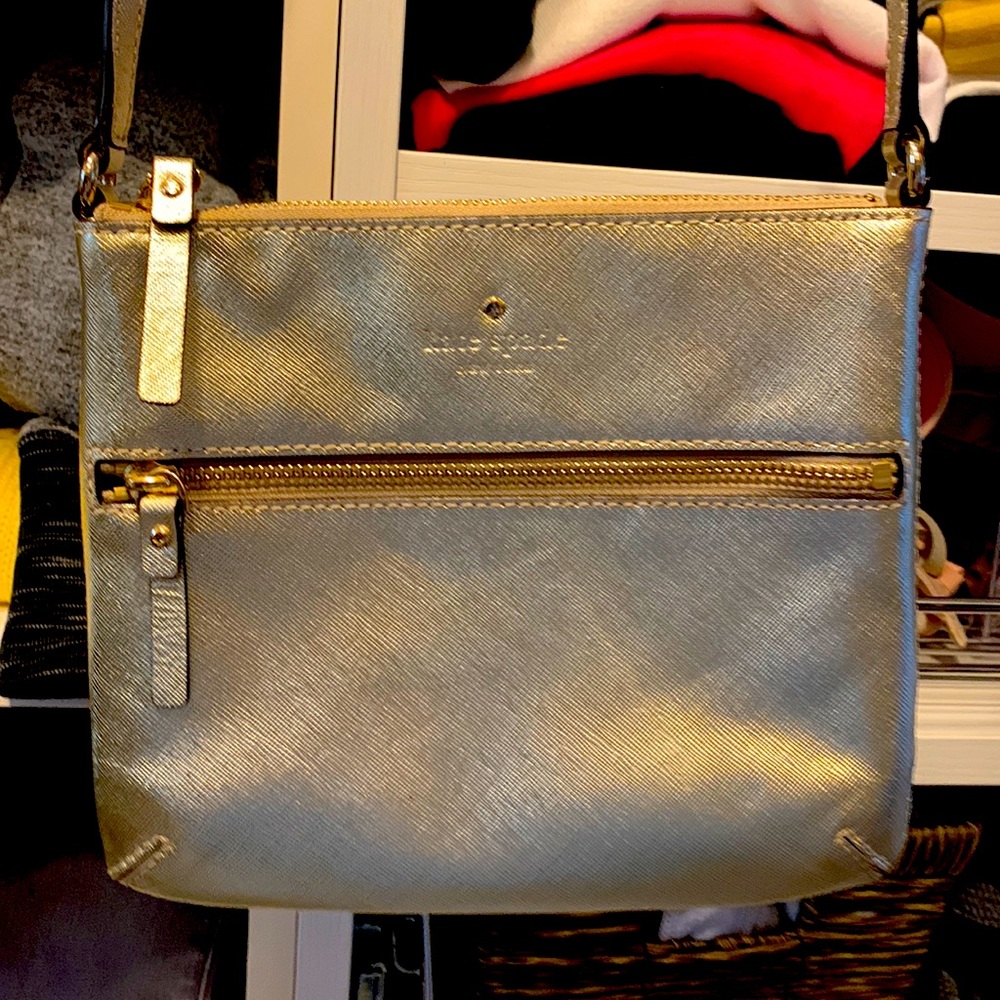 Kate Spade gold Crossbody purse.